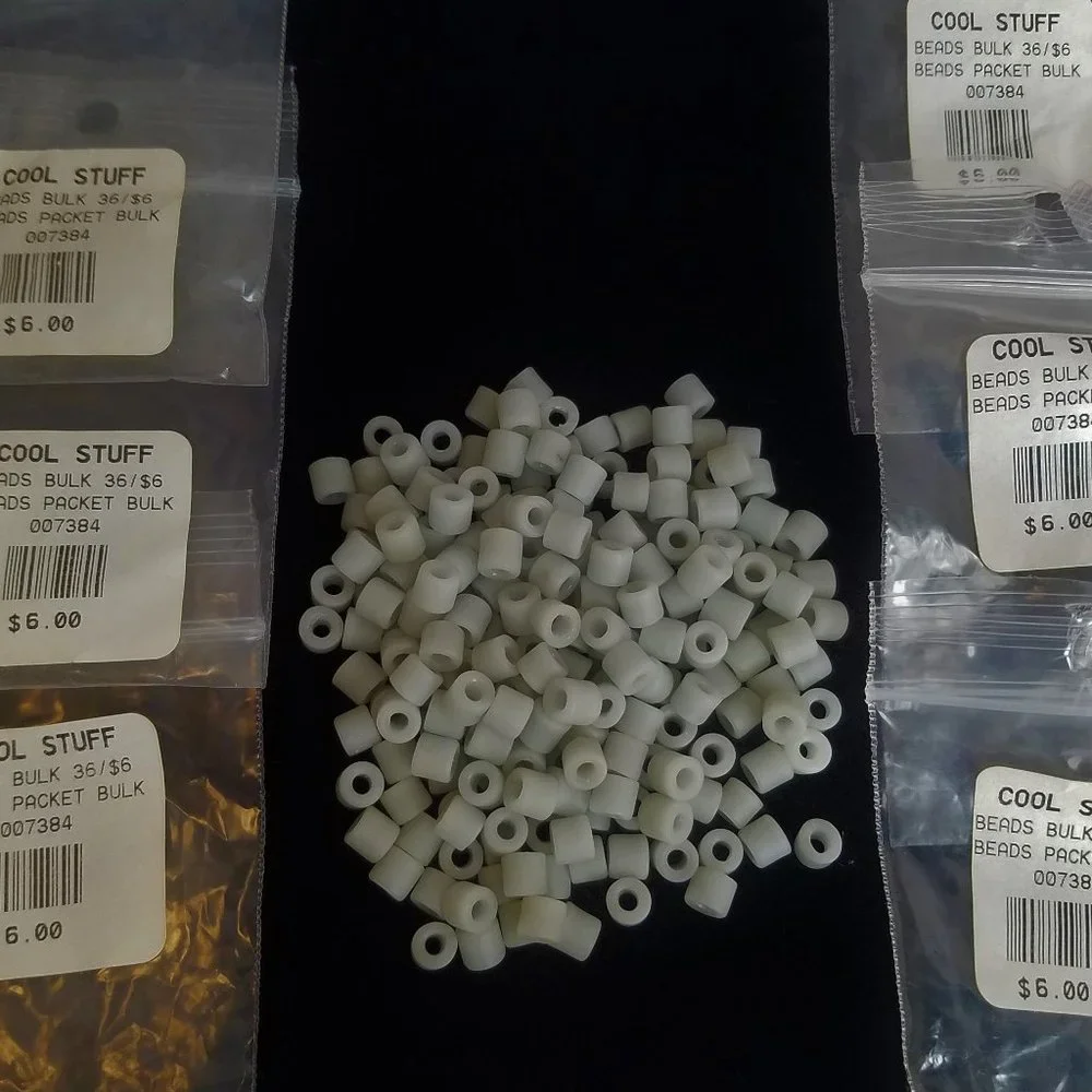 DARK GRAY Glass BEADS Czech Pony NEW Vintage handmade bundle set bead lot